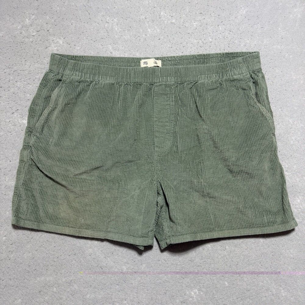 Madewell Shorts Mens Size XXL Green Elastic Waist Casual Outdoor Pockets